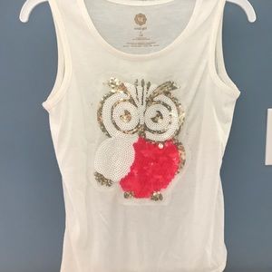 Cute sequin owl shirt for young girls